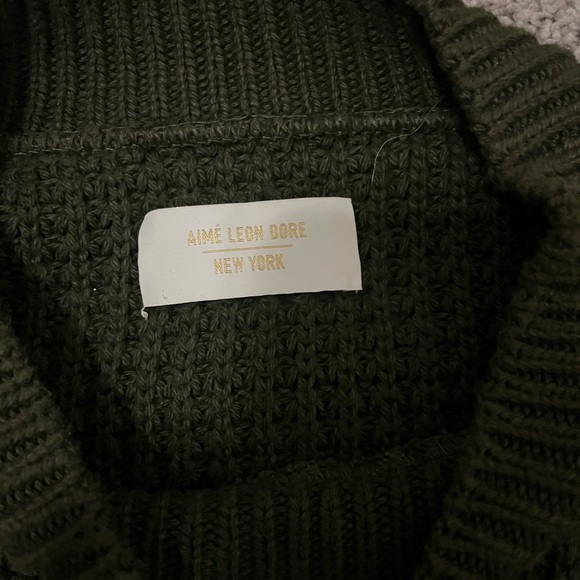 Aime Leon Dore Dark Green Crewneck Sweater - Picture 3 of 7